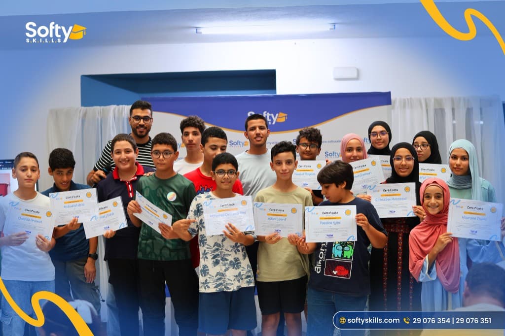 Students receiving their course completion certificates