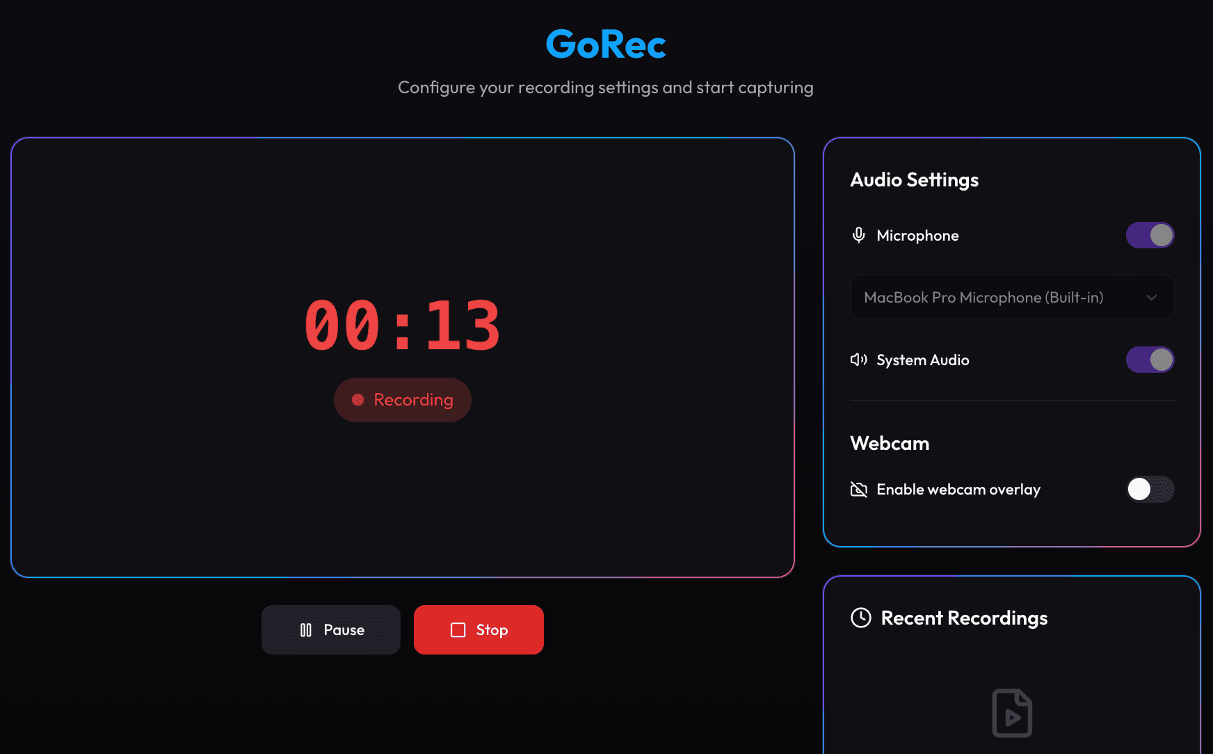 GoRec — screenshot 5