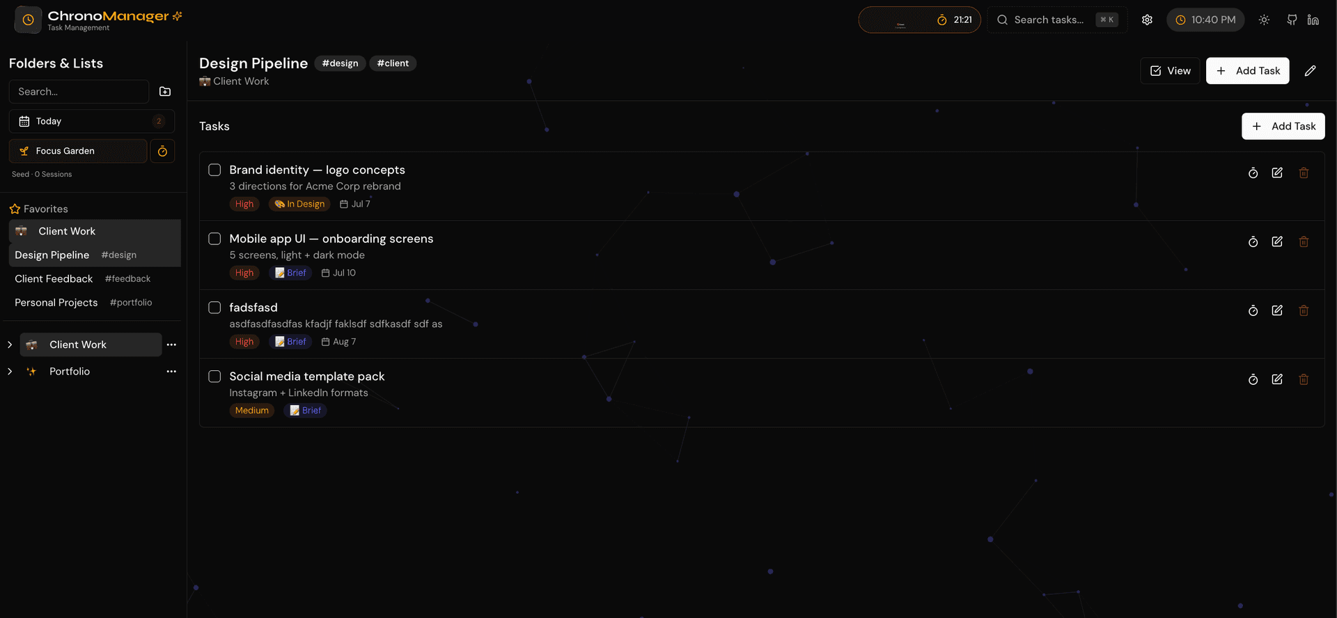 chronomanager — screenshot 3